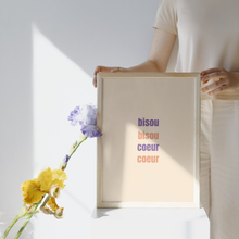 Charger l&#39;image dans la galerie, Affiche bisou coeur
