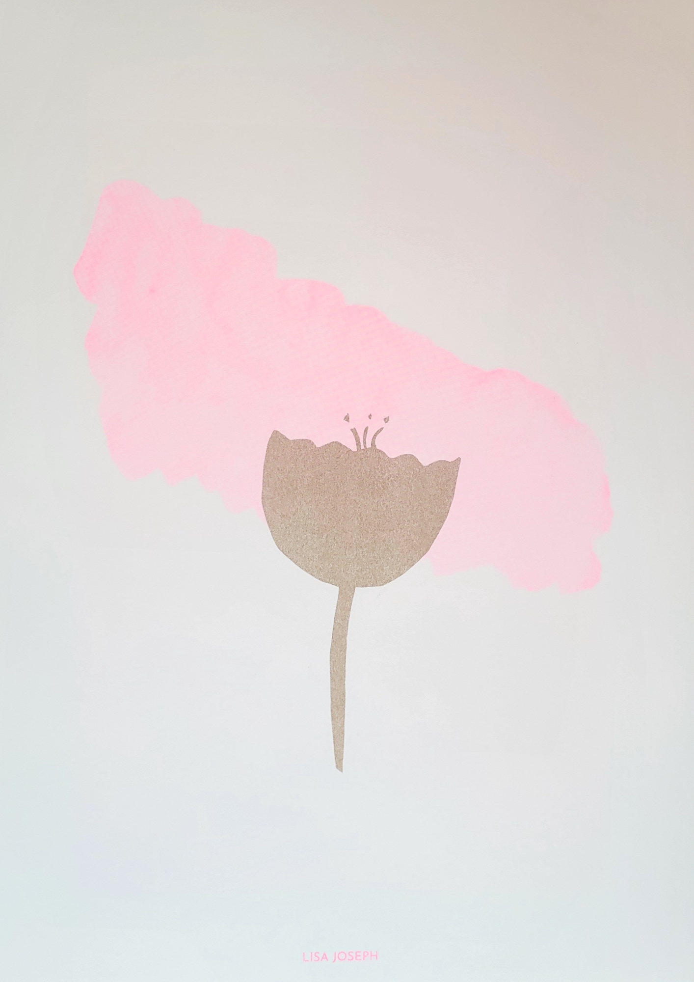 Affiche A3 Fleur gold