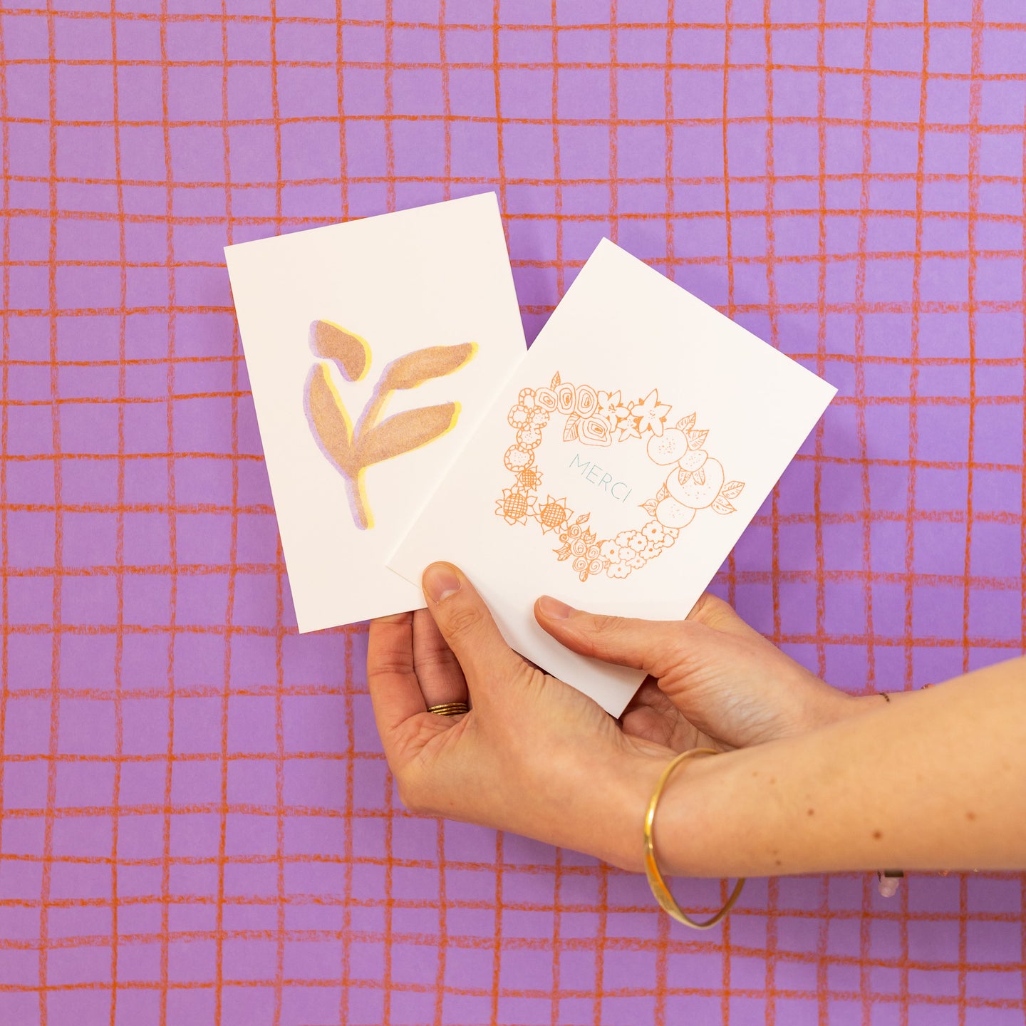 Carte Merci (couronne fleurie)