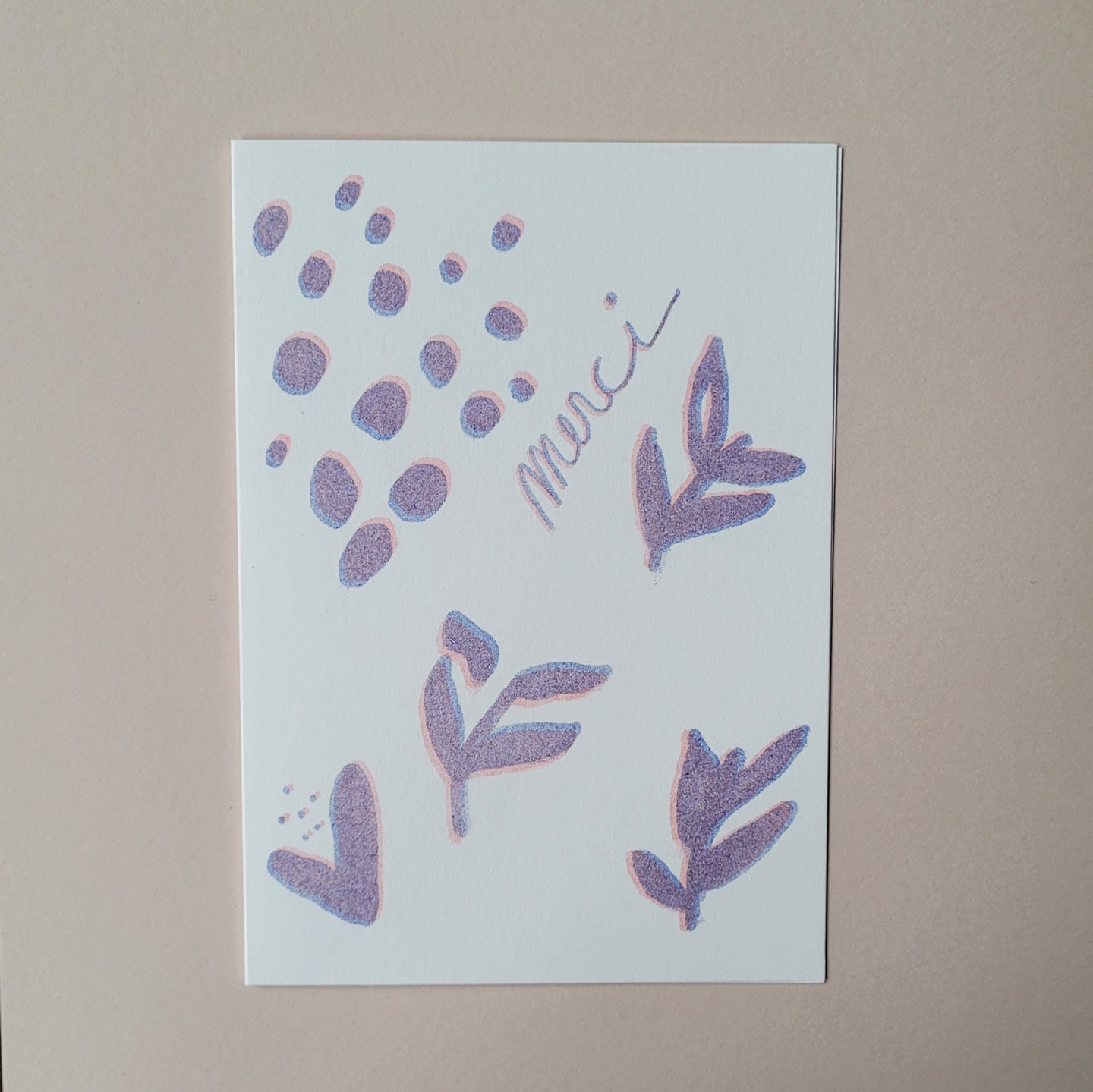 Carte Merci feuillage